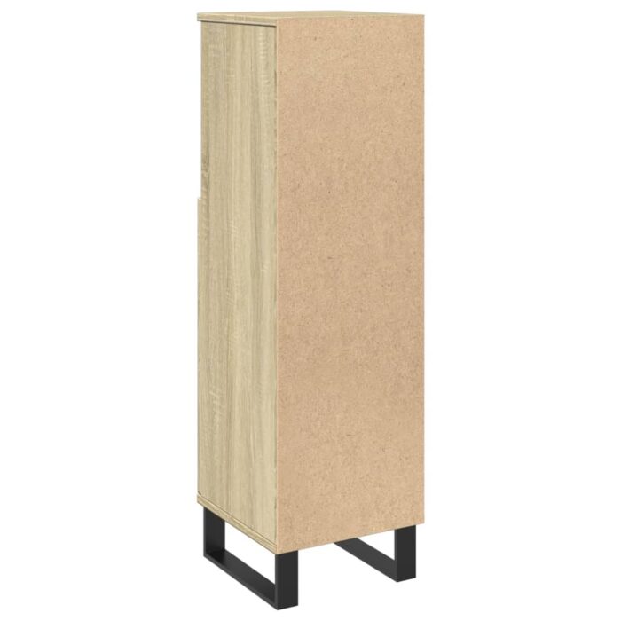 Armoire salle de bain chêne sonoma 30x30x100 cm – Image 4