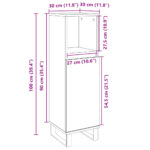 Armoire salle de bain chêne sonoma 30x30x100 cm – Image 8