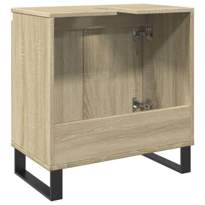 Armoire de bain chêne sonoma 58x33x60 cm bois d'ingénierie – Image 3