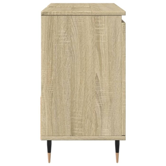 Armoire lavabo de salle de bain chêne sonoma bois d'ingénierie – Image 2