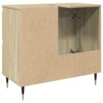 Armoire lavabo de salle de bain chêne sonoma bois d'ingénierie – Image 3