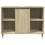 Armoire salle de bain chêne sonoma 80x33x60cm bois d'ingénierie – Image 2
