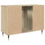 Armoire salle de bain chêne sonoma 80x33x60cm bois d'ingénierie – Image 4