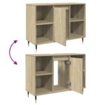 Armoire salle de bain chêne sonoma 80x33x60cm bois d'ingénierie – Image 5