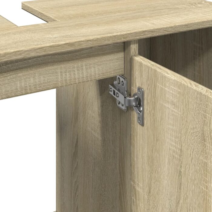 Armoire salle de bain chêne sonoma 80x33x60cm bois d'ingénierie – Image 6