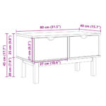 Banc de couloir OTTA 80x40x45 cm bois de pin massif – Image 7