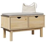 Banc de couloir OTTA 80x40x45 cm bois de pin massif