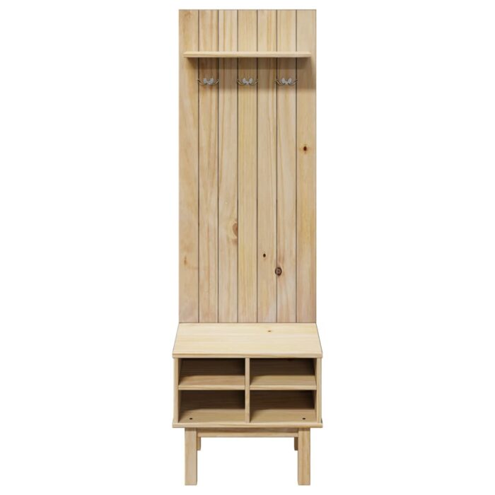 Meuble d'entrée OTTA 50x40x160 cm bois massif de pin – Image 2