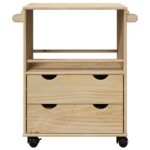 Chariot de cuisine OTTA 59x45x80 cm bois massif de pin – Image 2