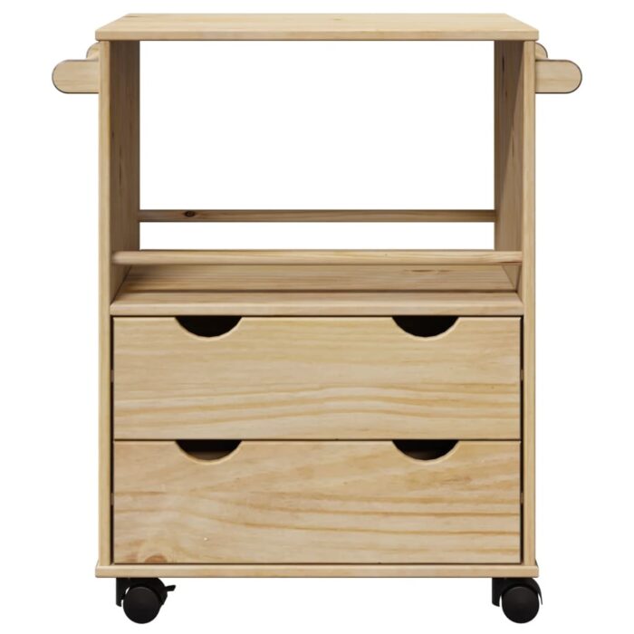 Chariot de cuisine OTTA 59x45x80 cm bois massif de pin – Image 2