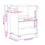 Chariot de cuisine OTTA 59x45x80 cm bois massif de pin – Image 7