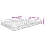 Matelas en mousse à mémoire de forme blanc 140x190x17 cm – Image 6