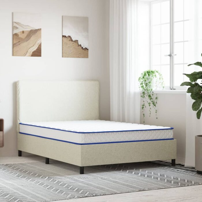 Matelas en mousse à mémoire de forme blanc 140x190x17 cm – Image 1