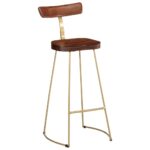 Tabourets de bar lot de 2 49x43x103 cm bois de manguier massif – Image 11