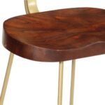 Tabourets de bar lot de 2 49x43x103 cm bois de manguier massif – Image 5