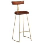 Tabourets de bar lot de 2 49x43x103 cm bois de manguier massif – Image 9