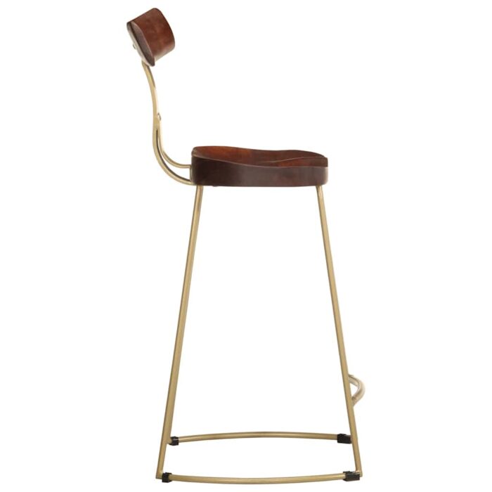 Tabourets de bar lot de 2 49x43x88 cm bois de manguier massif – Image 2