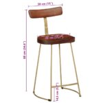 Tabourets de bar lot de 2 49x43x88 cm bois de manguier massif – Image 8