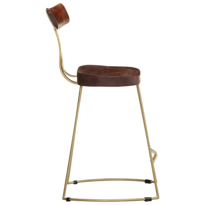 Tabourets de bar lot de 2 49x43x79 cm bois de manguier massif – Image 2