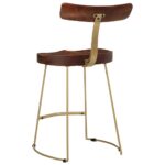 Tabourets de bar lot de 2 49x43x79 cm bois de manguier massif – Image 3