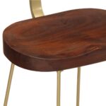 Tabourets de bar lot de 2 49x43x79 cm bois de manguier massif – Image 5