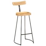 Tabourets de bar lot de 2 49x43x103 cm bois de manguier massif – Image 10
