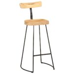 Tabourets de bar lot de 2 49x43x103 cm bois de manguier massif – Image 11
