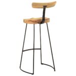 Tabourets de bar lot de 2 49x43x103 cm bois de manguier massif – Image 3
