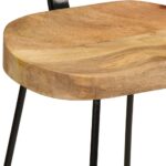 Tabourets de bar lot de 2 49x43x103 cm bois de manguier massif – Image 5