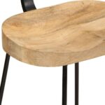 Tabourets de bar lot de 2 49x43x88 cm bois de manguier massif – Image 5