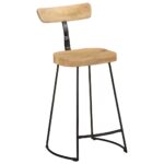 Tabourets de bar lot de 2 49x43x88 cm bois de manguier massif – Image 9