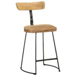 Tabourets de bar lot de 2 49x43x79 cm bois de manguier massif – Image 10