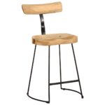 Tabourets de bar lot de 2 49x43x79 cm bois de manguier massif – Image 11
