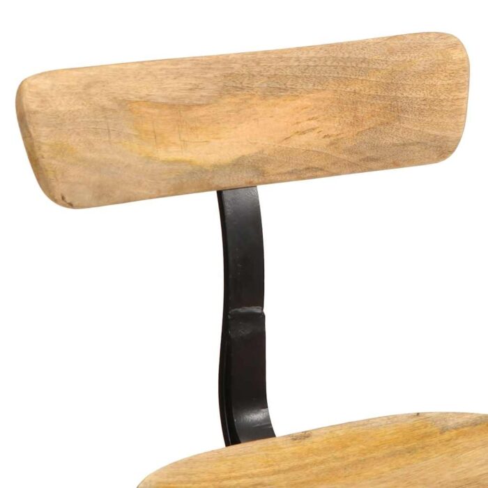 Tabourets de bar lot de 2 49x43x79 cm bois de manguier massif – Image 4