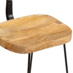 Tabourets de bar lot de 2 49x43x79 cm bois de manguier massif – Image 5
