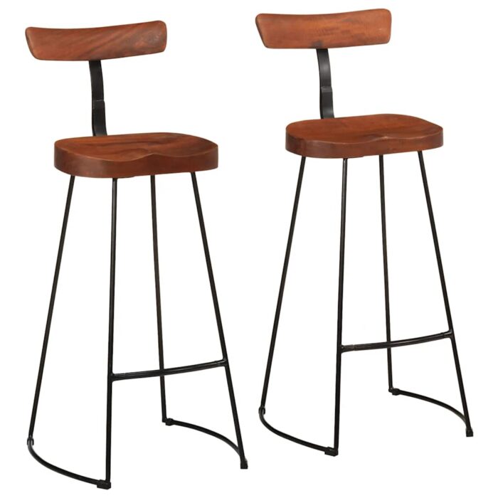VXL8721102922206_a_en_hd_1.jpg Tabourets de bar lot de 2 49x43x103 cm bois de manguier massif – Image 1