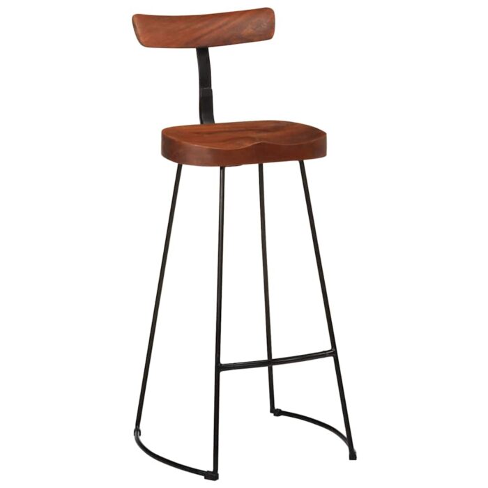 Tabourets de bar lot de 2 49x43x103 cm bois de manguier massif – Image 10