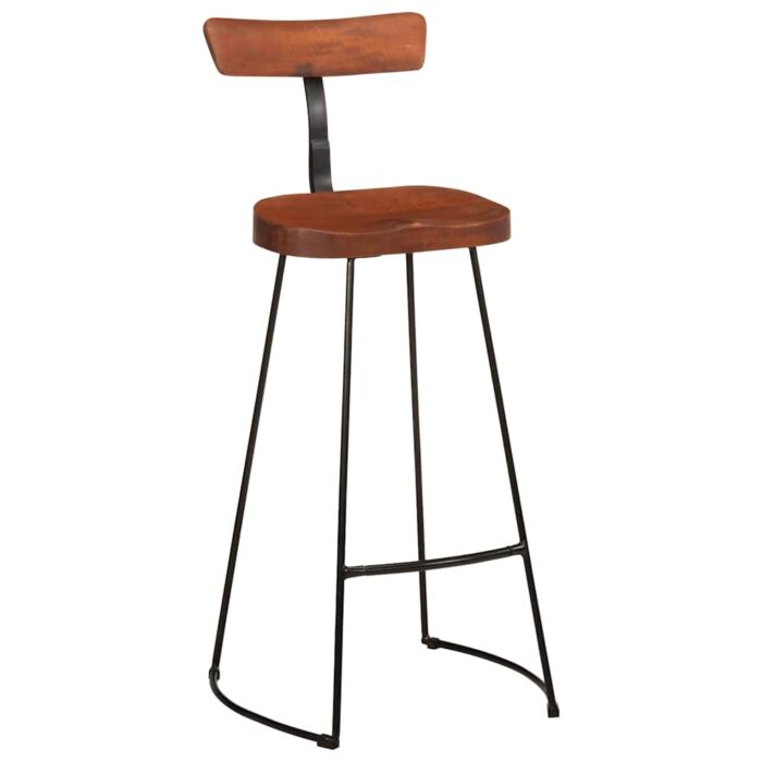 Tabourets de bar lot de 2 49x43x103 cm bois de manguier massif – Image 11