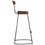 Tabourets de bar lot de 2 49x43x103 cm bois de manguier massif – Image 2