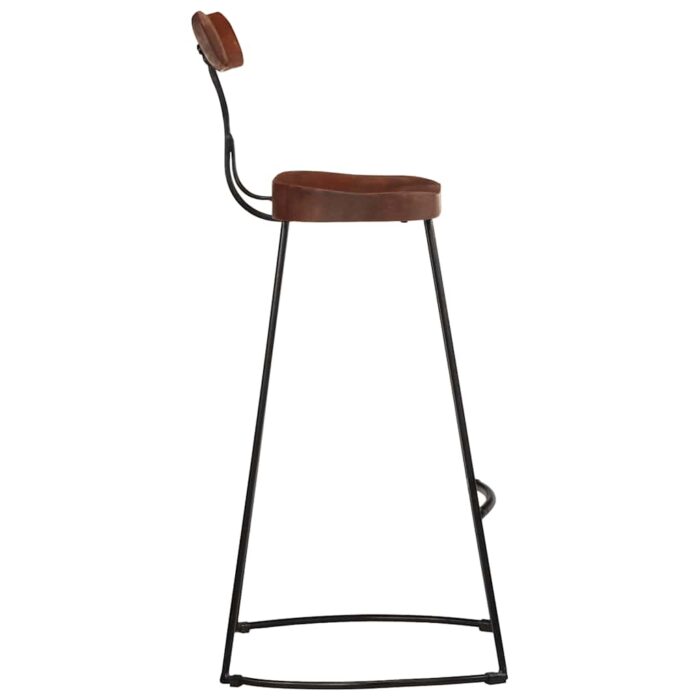 Tabourets de bar lot de 2 49x43x103 cm bois de manguier massif – Image 2