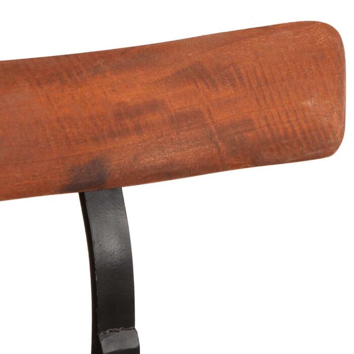 Tabourets de bar lot de 2 49x43x103 cm bois de manguier massif – Image 4
