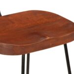 Tabourets de bar lot de 2 49x43x103 cm bois de manguier massif – Image 5