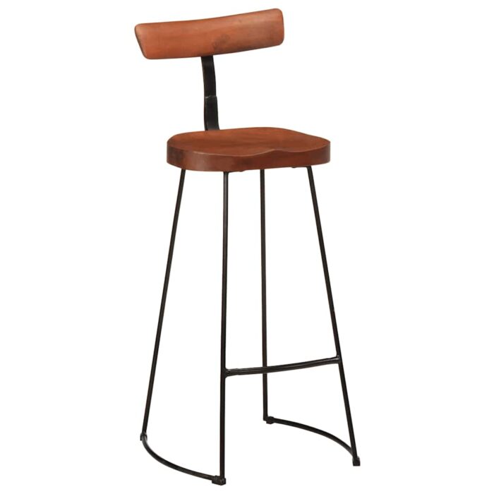 Tabourets de bar lot de 2 49x43x103 cm bois de manguier massif – Image 9