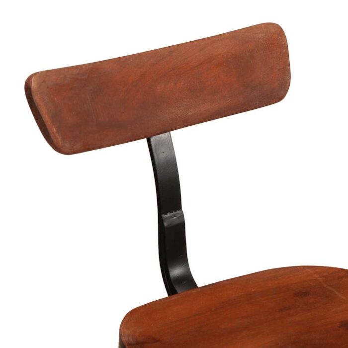 Tabourets de bar lot de 2 49x43x88 cm bois de manguier massif – Image 4