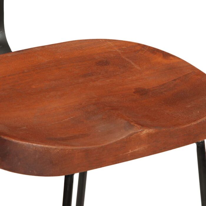 Tabourets de bar lot de 2 49x43x88 cm bois de manguier massif – Image 5