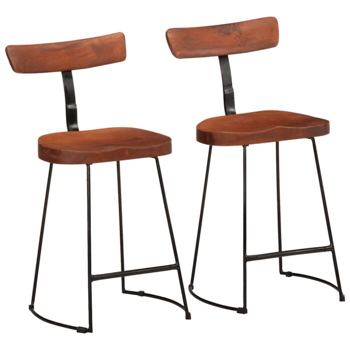 VXL8721102922220_a_en_hd_1.jpg Tabourets de bar lot de 2 49x43x79 cm bois de manguier massif – Image 1