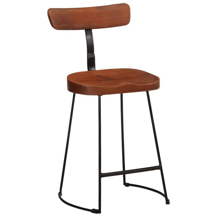 Tabourets de bar lot de 2 49x43x79 cm bois de manguier massif – Image 11
