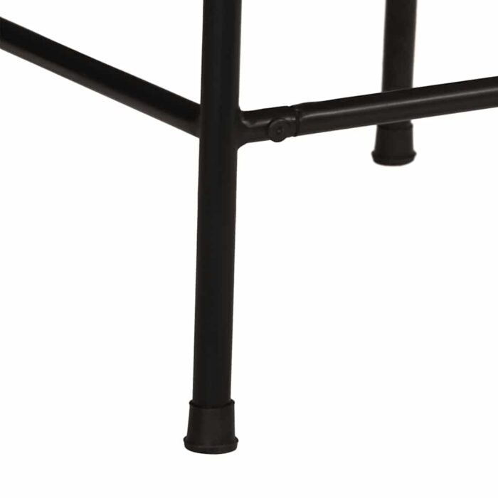 Tabourets de bar lot de 2 bois massif manguier brut – Image 6