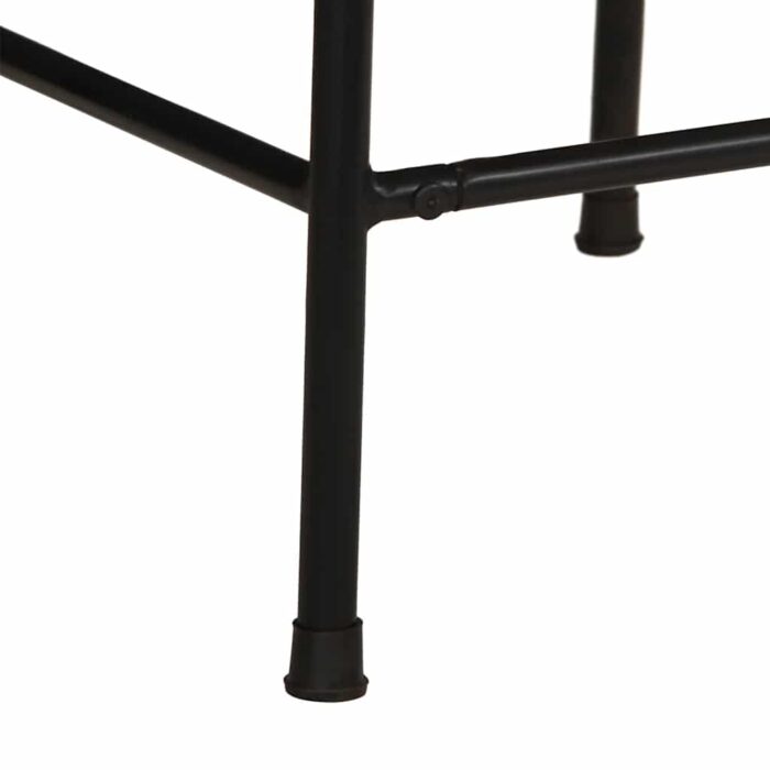 Tabourets de bar lot de 2 46x35,5x80cm bois massif récupération – Image 6