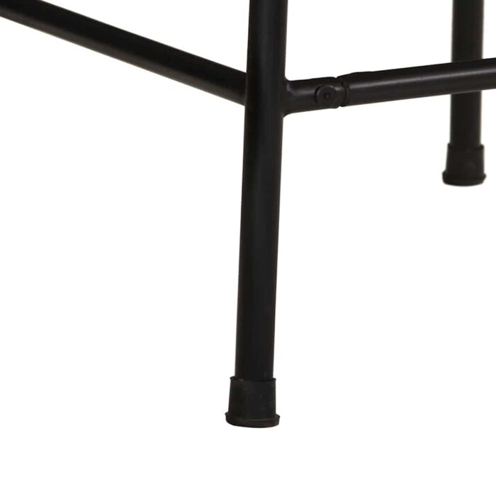 Tabourets de bar lot de 2 46x35,5x70cm bois massif récupération – Image 5